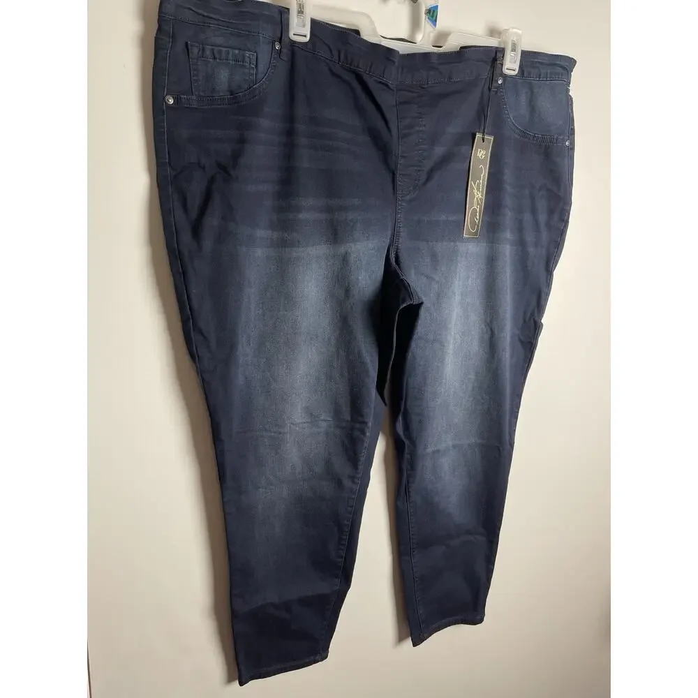 DG2 By‎ Diane Gilman Stretch Jeggings Petite Jean Pants Blue Denim Size 4XP